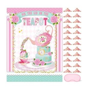 Pin the Lid on the Teapot Tea Party Game